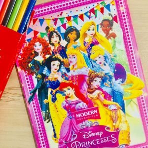 دفتر نقاشی فانتزی جلد برجسته اکلیلی طرح دیزنی لند 50 برگ