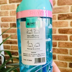 قمقمه نی دار فانتزی شوتای مدل دخترانه تک شاخ