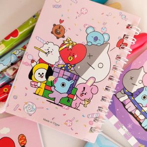 دفترچه یادداشت بی تی اس حیوانات - فنر دوبل و جلد فانتزی