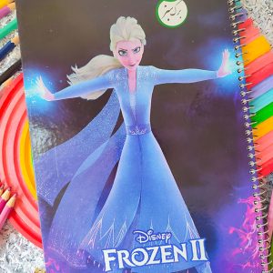 دفتر نقاشی سایز بزرگ طرح السا Frozen جلد فانتزی و صحافی سیمی