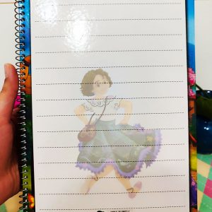 دفتر نقاشی بزرگ جلد سخت سیمی - پشت جلد وایت برد است