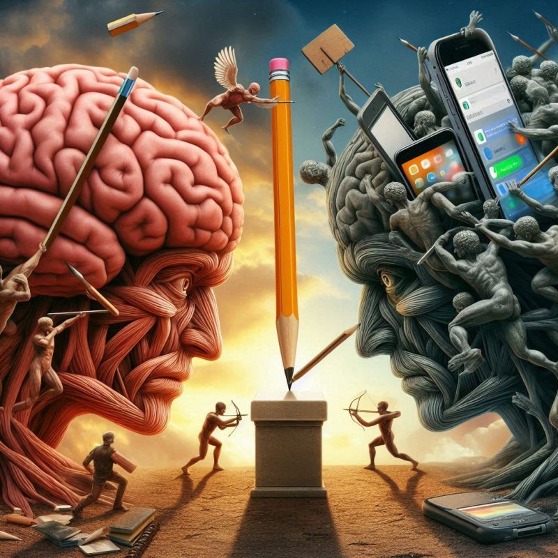 تفاوت بین نوشتن با قلم در مقابل موبایل بر روی هوش و خلاقیت