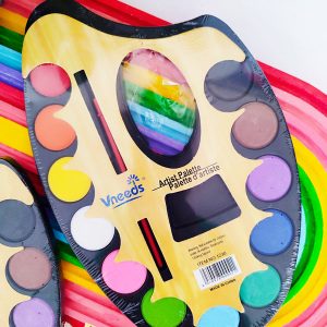 آبرنگ پالتی 12 رنگ خارجی همراه با قلم مو