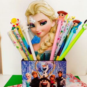 جامدادی رومیزی طرح السا و فروزن - جنس چوبی ام دی اف دارای دو محفظه جدا