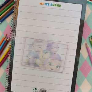 دفتر نقاشی پونی سایز بزرگ - پشت وایت بردی