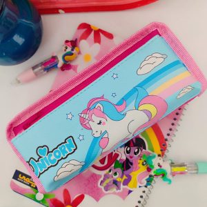 جامدادی دو زیپ تک شاخی جنس برزنت با کیفیت