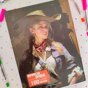 دفتر کلاسوری حلقه فلزی 100 برگ طرح دختر کابوی