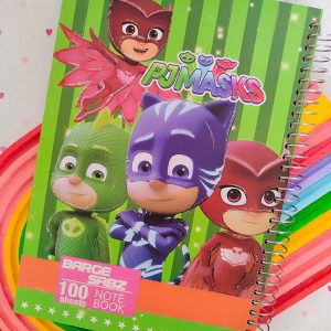 دفتر 100 برگ جلد سخت طرح نقابداران - دفتر طرح پسرانه