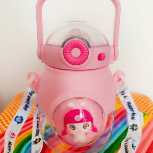 قمقمه فانتزی و خارجی مدل تپلی رنگ صورتی دخترانه