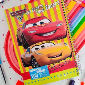 دفتر مشق پسرانه طرح ماشین و مک کویین = جلد سخت فانتزی - 100 برگ