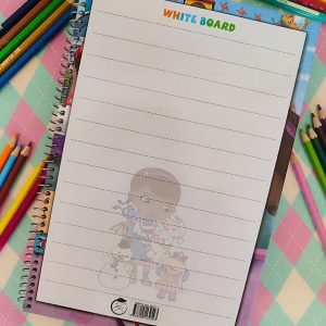 دفتر نقاشی بزرگ دخترونه - دوکاره پشت وایت برد دارد