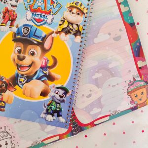 دفتر مشق فانتزی طرح سگهای نگهبان - تمام صفحات طرح دار و رنگی است.