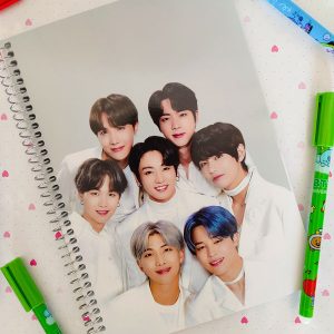 دفتر نقاشی طرح بی تی اس BTS مدل Dynamite