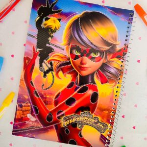 دفتر نقاشی طرح دختر کفشدوزکی - جلد فانتزی اکلیلی