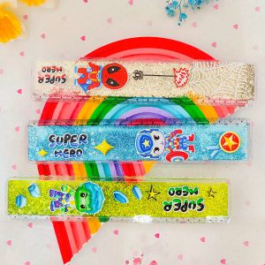 خط کش فانتزی آکواریومی طرح قهرمانان - مرد عنکبوتی - هالک - کاپیتان آمریکایی