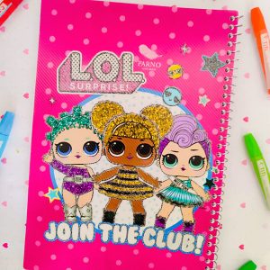 دفتر نقاشی طرح دخترانه LOL - سه دختر کیوت