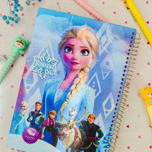 دفتر 100 برگ فانتزی جلد سخت طرح السا و آنا