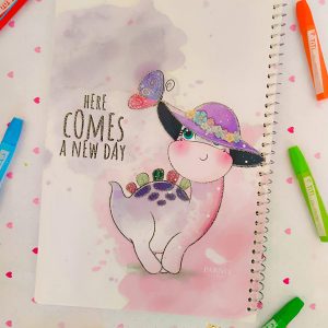 دفتر نقاشی دخترانه با جلد تک شاخ