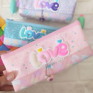 عکس جامدادی دخترانه زیپ دار چرمی