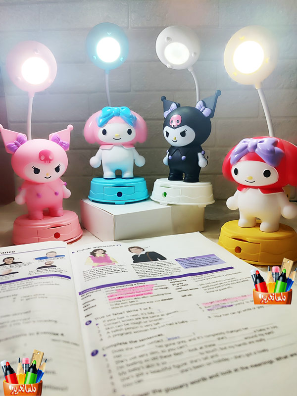 چراغ مطالعه کرومی همراه با تراش و چراغ خواب هفت رنگ عکس چراغ مطالعه کرومی همراه با تراش و چراغ خواب هفت رنگ