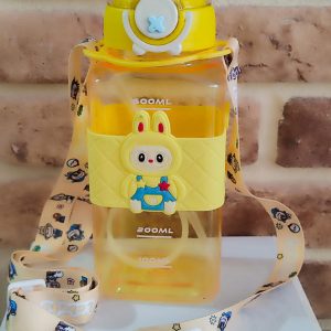 قمقمه مدرسه طرح لبوبو - رنگ زرد