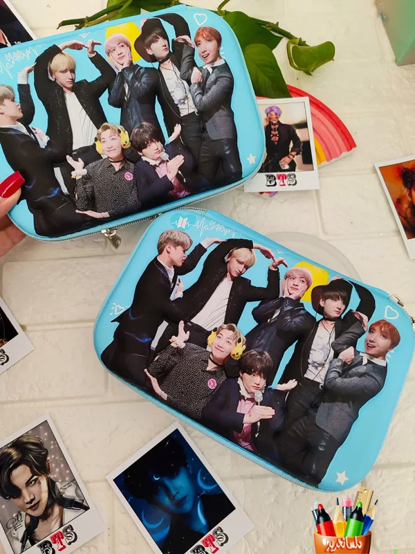 جامدادی سه بعدی BTS بزرگ با تصویر برجسته اعضای گروه بی تی اس
