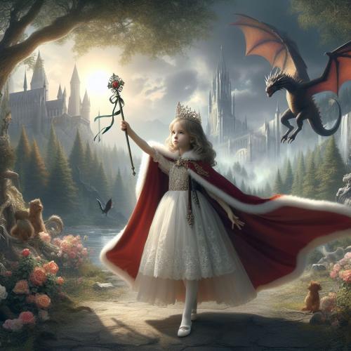 نقاشی فانتزی از دختر اژدهایان